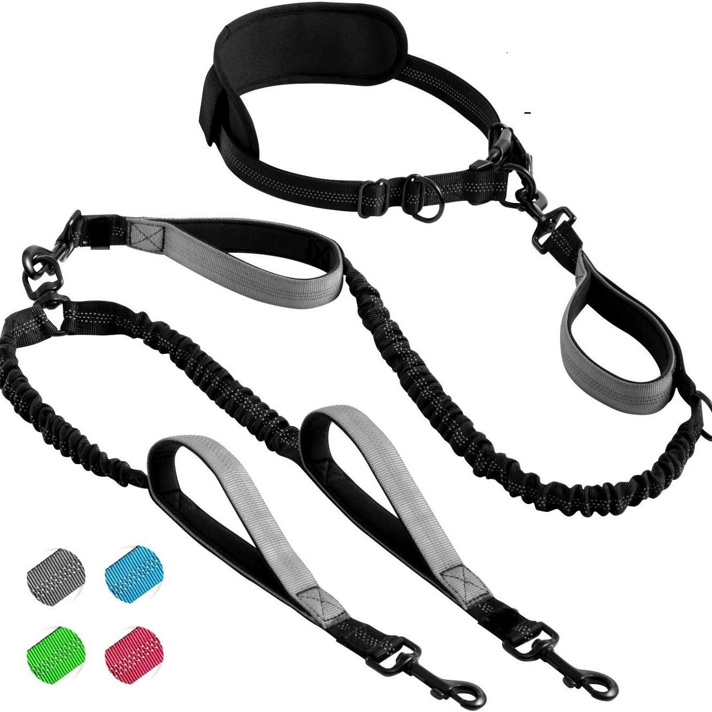 Dual Rope Hands-Free Waist Dog Leash - Walk Two Dogs | RoamX Pet