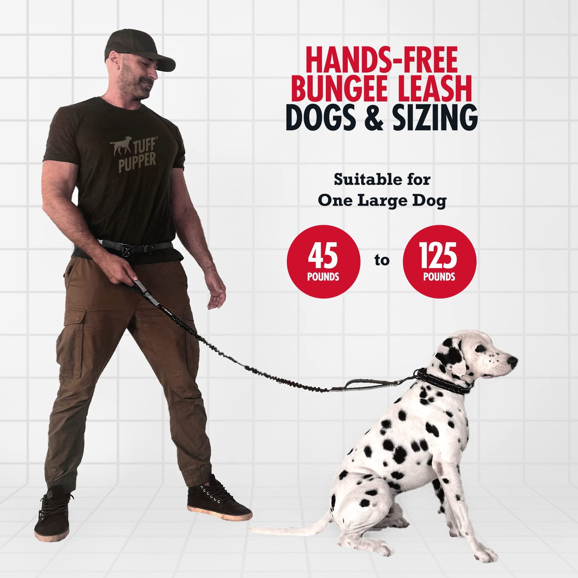 Hands-Free Waist Belt Dog Leash - Adjustable Running Bungee | RoamX Pet