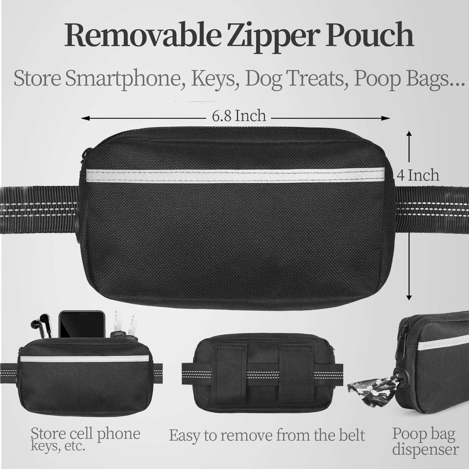 Hands-Free Running Dog Leash with Waist Bag - Bungee Belt | RoamX Pet